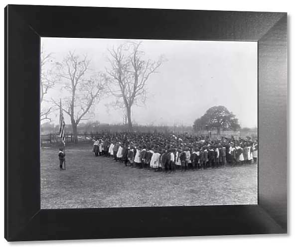 Saluting the flag at the Whittier Primary School, 1899 or 1900. Creator: Frances Benjamin Johnston