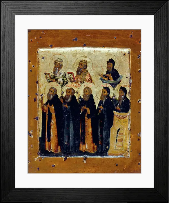 Framed Print : Eight saints. Creator: Moscow School Framed Print : Eight saints. Creator: Moscow School