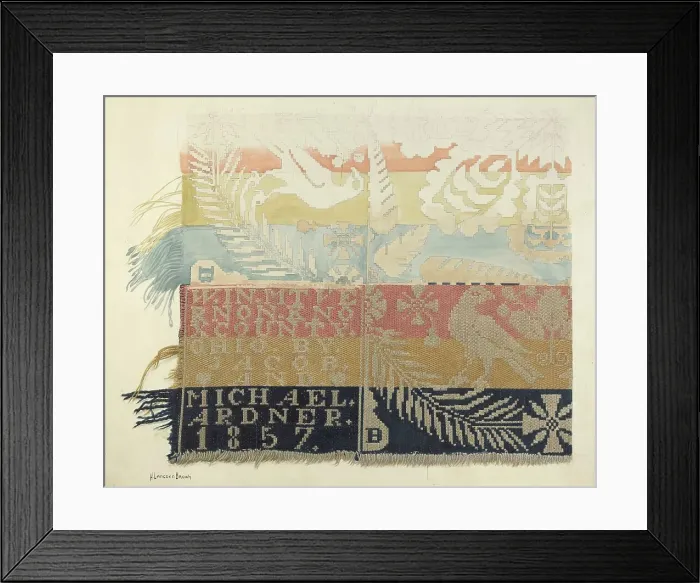 Framed Print : Jacquard coverlet. Creator: H. Langden Brown Framed Print : Jacquard coverlet. Creator: H. Langden Brown
