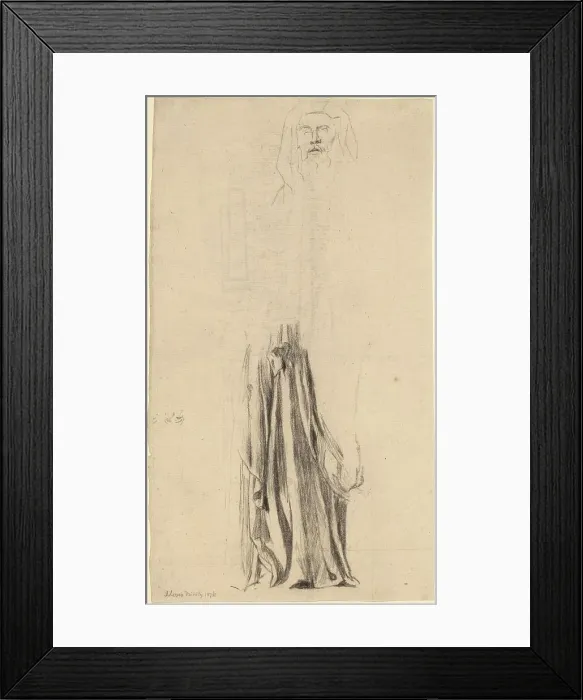 Framed Print : Study for Moses - Trinity Church, Boston, 1876. Creator: John La Farge Framed Print : Study for Moses - Trinity Church, Boston, 1876. Creator: John La Farge