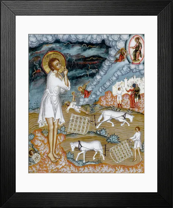 Framed Print : Saint Arthemius of Verkola, 1774. Creator: Russian School Framed Print : Saint Arthemius of Verkola, 1774. Creator: Russian School