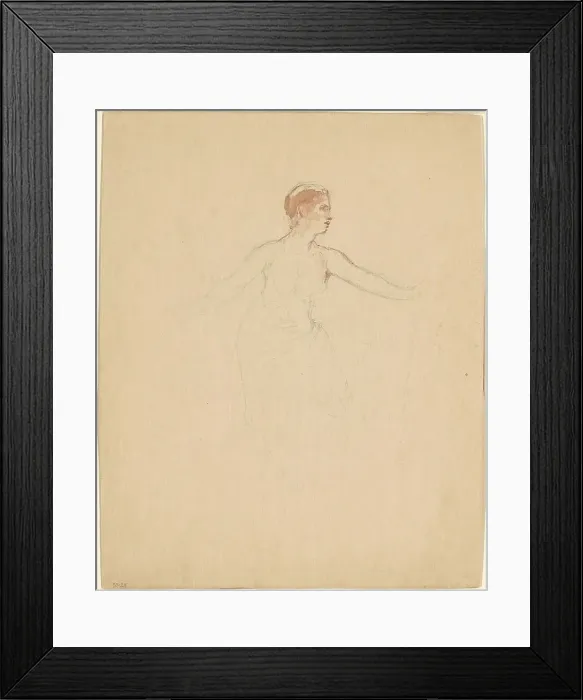 Framed Print : Female Torso, c. 1890-1891. Creator: John La Farge Framed Print : Female Torso, c. 1890-1891. Creator: John La Farge