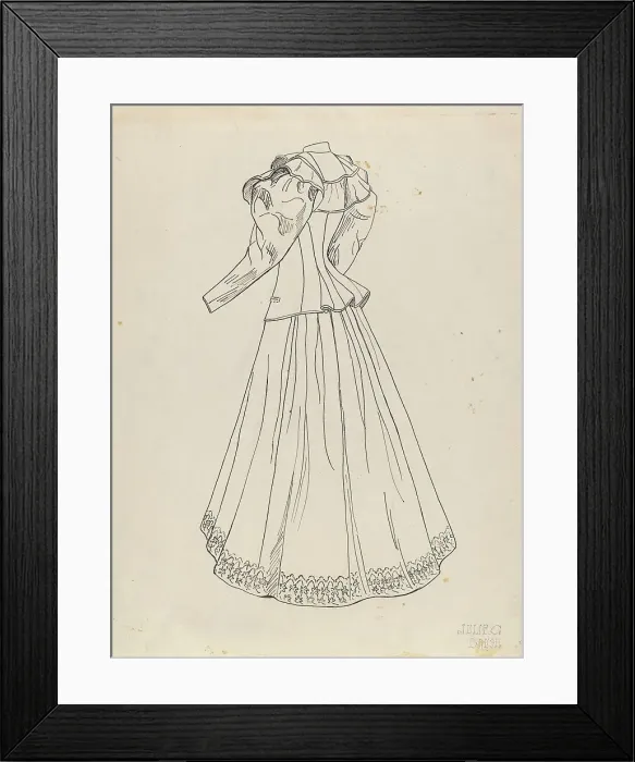 Framed Print : Dress, c. 1938. Creator: Julie C Brush