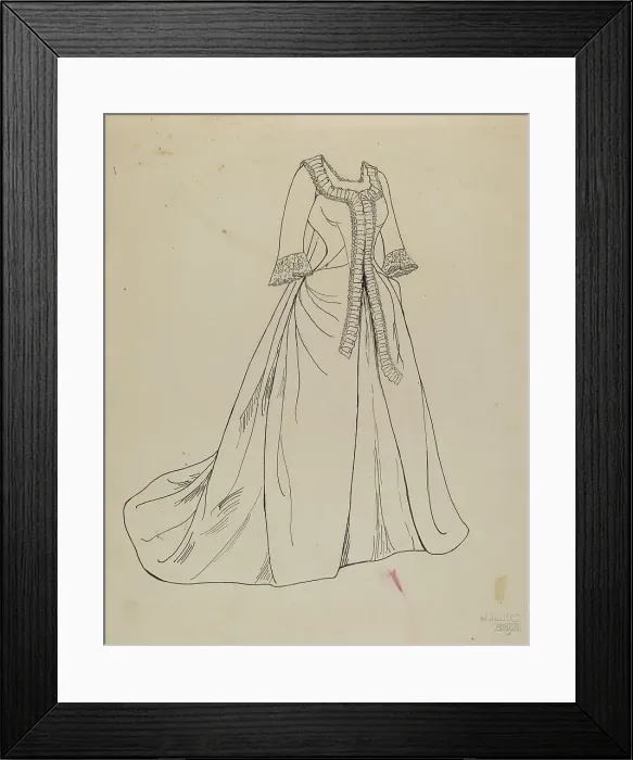 Framed Print : Dress, 1935 / 1942. Creator: Julie C Brush Framed Print : Dress, 1935 / 1942. Creator: Julie C Brush