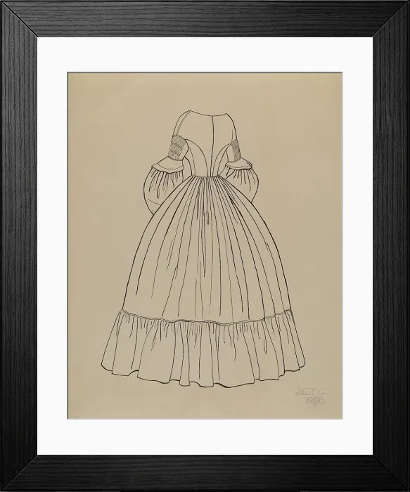 Framed Print : Dress, 1935 / 1942. Creator: Julie C Brush Framed Print : Dress, 1935 / 1942. Creator: Julie C Brush