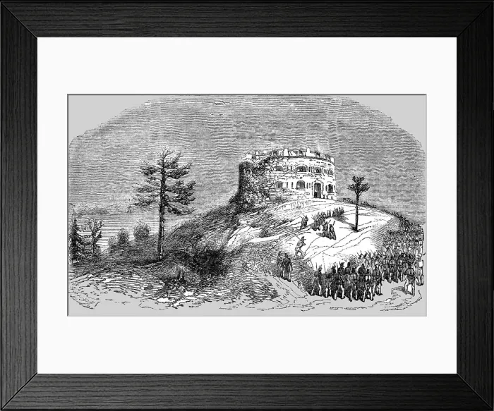Framed Print : The First Round Tower at Bomarsund, taken by the English, 1854. Creator: Unknown Framed Print : The First Round Tower at Bomarsund, taken by the English, 1854. Creator: Unknown