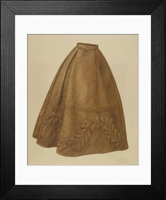 Framed Print : Quilted petticoat, 1935 / 1942. Creator: Julie C Brush Framed Print : Quilted petticoat, 1935 / 1942. Creator: Julie C Brush