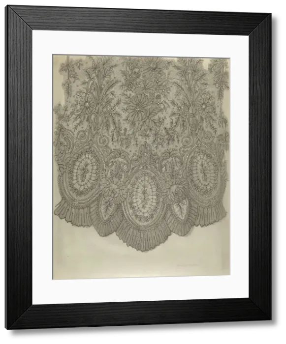 Framed Print : Black Lace, c. 1941. Creator: Carl Buergerniss Framed Print : Black Lace, c. 1941. Creator: Carl Buergerniss