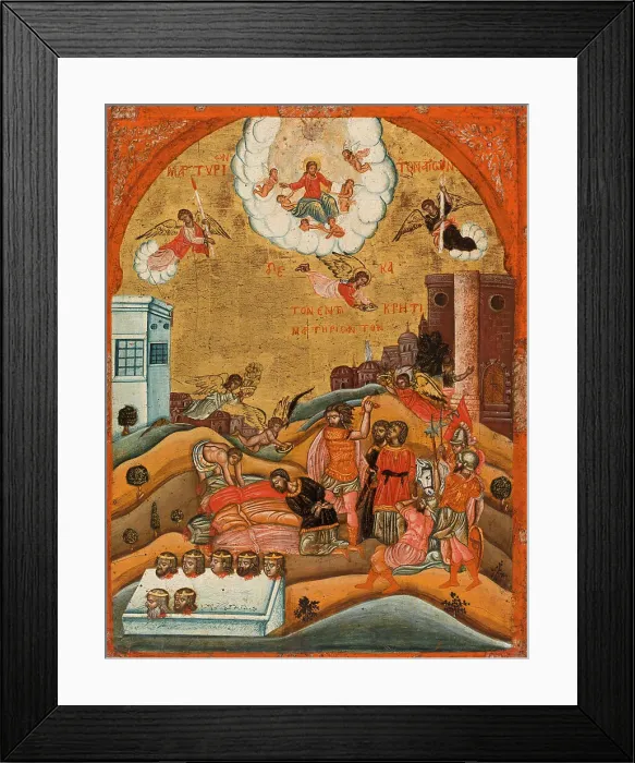 Framed Print : The Ten Martyrs of Crete, between 1668 and 1800. Creator: Cretan School Framed Print : The Ten Martyrs of Crete, between 1668 and 1800. Creator: Cretan School