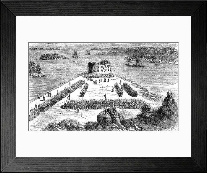 Framed Print : Surrender of Prisoners at Bomarsund, 1854. Creator: Unknown Framed Print : Surrender of Prisoners at Bomarsund, 1854. Creator: Unknown