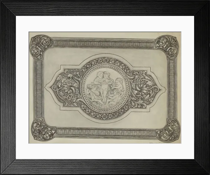 Framed Print : Silver Tray, c. 1937. Creator: Irene M. Burge Framed Print : Silver Tray, c. 1937. Creator: Irene M. Burge