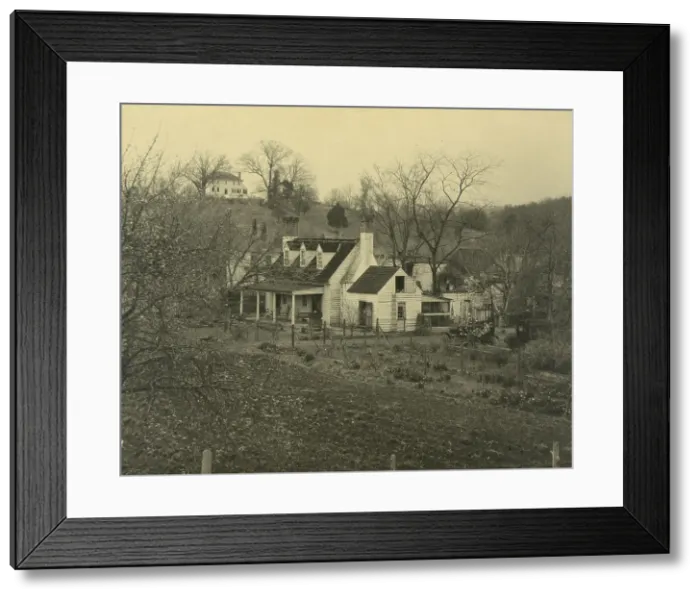 Framed Print : Old Dunbar quarters, Falmouth, old building from hillside, between 1925 and 1929. Creator: Frances Benjamin Johnston Framed Print : Old Dunbar quarters, Falmouth, old building from hillside, between 1925 and 1929. Creator: Frances Benjamin Johnston