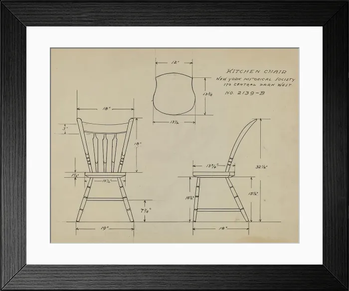 Framed Print : Kitchen Chair, c. 1935. Creator: Rosa Burger Framed Print : Kitchen Chair, c. 1935. Creator: Rosa Burger