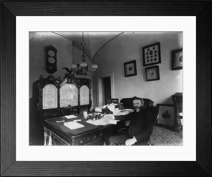 Framed Print : Don M. Dickson - Postmaster General, 1887-1889, c1889. Creator: Frances Benjamin Johnston Framed Print : Don M. Dickson - Postmaster General, 1887-1889, c1889. Creator: Frances Benjamin Johnston