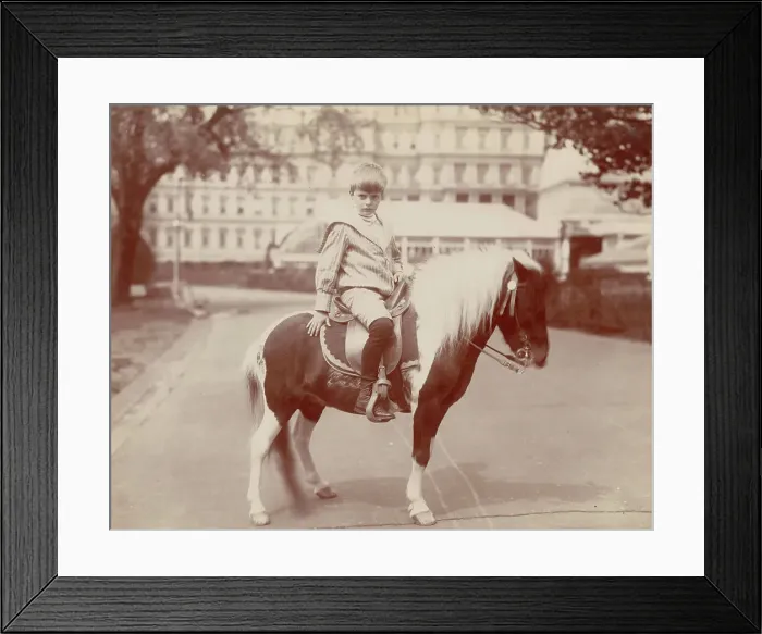 Framed Print : Archie Roosevelt on pony, Algonquin, 1902. Creator: Frances Benjamin Johnston. Archie Roosevelt on pony, Algonquin, 1902. Creator: Frances Benjamin Johnston Framed Print : Archie Roosevelt on pony, Algonquin, 1902. Creator: Frances Benjamin Johnston. Archie Roosevelt on pony, Algonquin, 1902. Creator: Frances Benjamin Johnston