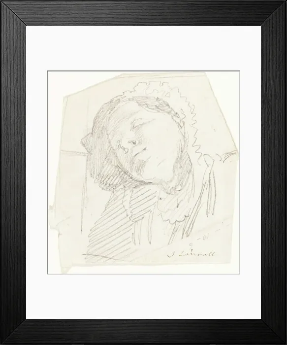 Framed Print : A Woman Resting. Creator: John Linnell Framed Print : A Woman Resting. Creator: John Linnell