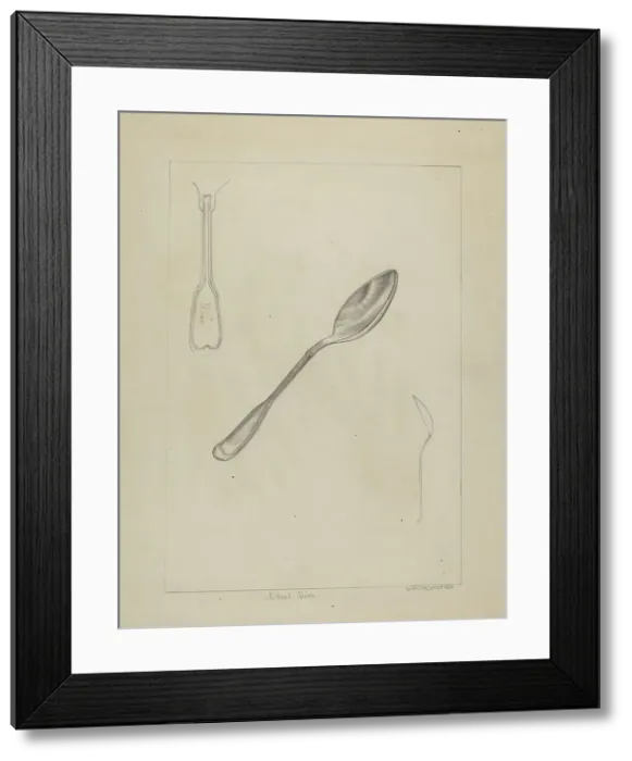 Framed Print : Silver Spoon, 1935 / 1942. Creator: Ludmilla Calderon Framed Print : Silver Spoon, 1935 / 1942. Creator: Ludmilla Calderon