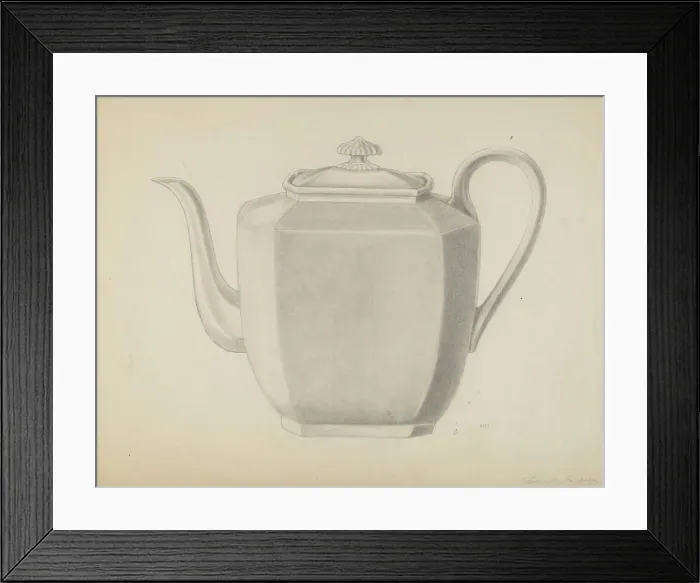 Framed Print : Teapot, c. 1937. Creator: Ludmilla Calderon Framed Print : Teapot, c. 1937. Creator: Ludmilla Calderon