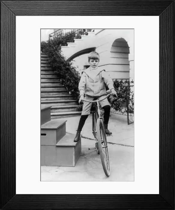 Framed Print : Archie Roosevelt on a bicycle, c1902 June 17. Creator: Frances Benjamin Johnston Framed Print : Archie Roosevelt on a bicycle, c1902 June 17. Creator: Frances Benjamin Johnston