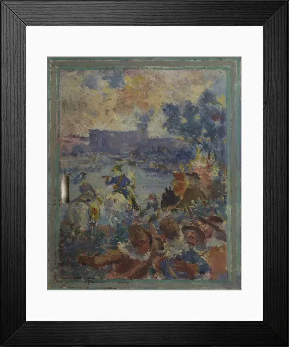 Framed Print : Esquisse pour la mairie du 12ème arrondissement : La revue militaire, c.1910. Creator: Claude Charles Bourgonnier Framed Print : Esquisse pour la mairie du 12ème arrondissement : La revue militaire, c.1910. Creator: Claude Charles Bourgonnier