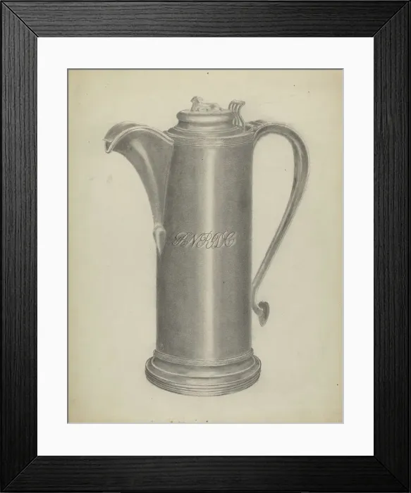 Framed Print : Silver Flagon, 1935 / 1942. Creator: Albert Camilli Framed Print : Silver Flagon, 1935 / 1942. Creator: Albert Camilli