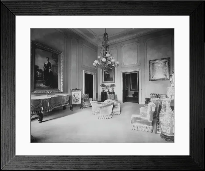 Framed Print : Green Room, 1893, White House, 1893. Creator: Frances Benjamin Johnston Framed Print : Green Room, 1893, White House, 1893. Creator: Frances Benjamin Johnston