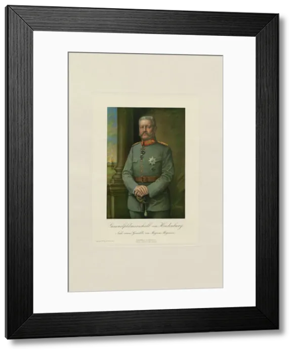 Framed Print : Portrait of Paul von Hindenburg (1847-1934), 1915. Creator: Mogensen, Magnus (active ca 1907-1915) Framed Print : Portrait of Paul von Hindenburg (1847-1934), 1915. Creator: Mogensen, Magnus (active ca 1907-1915)