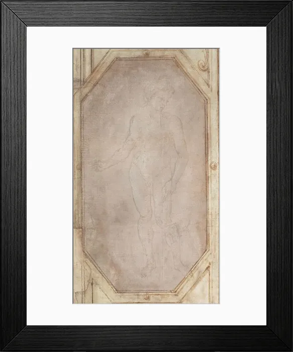 Framed Print : Standing Nude Youth, c. 1496. Creator: Filippino Lippi Framed Print : Standing Nude Youth, c. 1496. Creator: Filippino Lippi