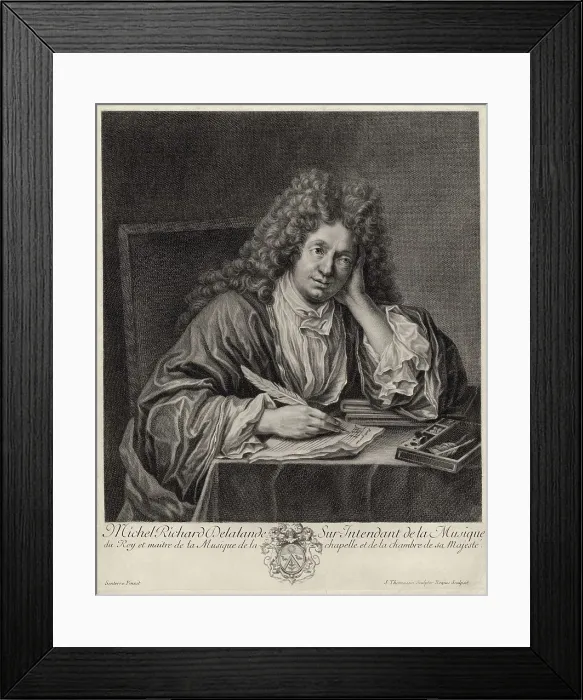 Framed Print : Portrait of the composer Michel-Richard de Lalande (1657-1726). Creator: Thomassin, Henri Simon (1687-1741) Framed Print : Portrait of the composer Michel-Richard de Lalande (1657-1726). Creator: Thomassin, Henri Simon (1687-1741)