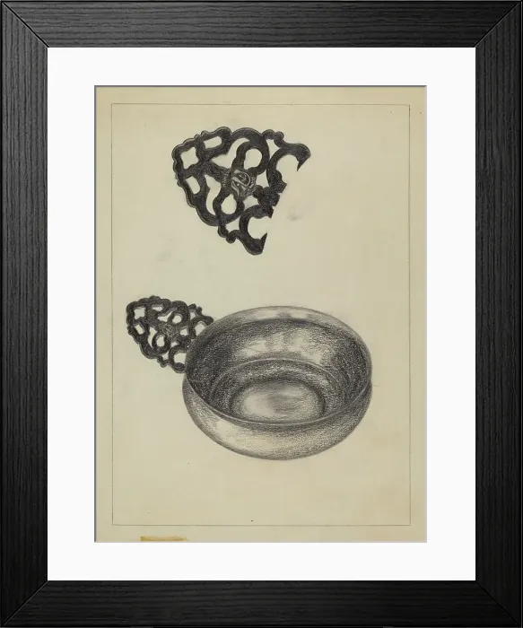Framed Print : Silver Porringer, c. 1936. Creator: Rollington Campbell Framed Print : Silver Porringer, c. 1936. Creator: Rollington Campbell