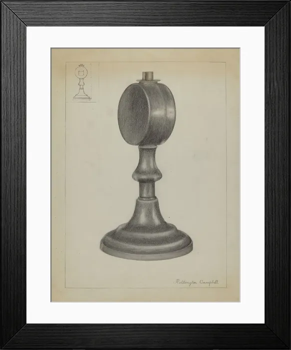 Framed Print : Lamp, c. 1936. Creator: Rollington Campbell Framed Print : Lamp, c. 1936. Creator: Rollington Campbell