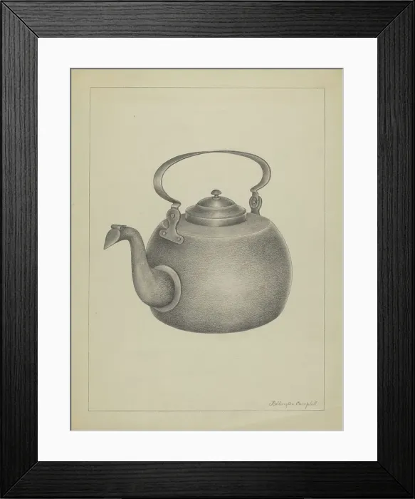 Framed Print : Kettle, 1935 / 1942. Creator: Rollington Campbell Framed Print : Kettle, 1935 / 1942. Creator: Rollington Campbell