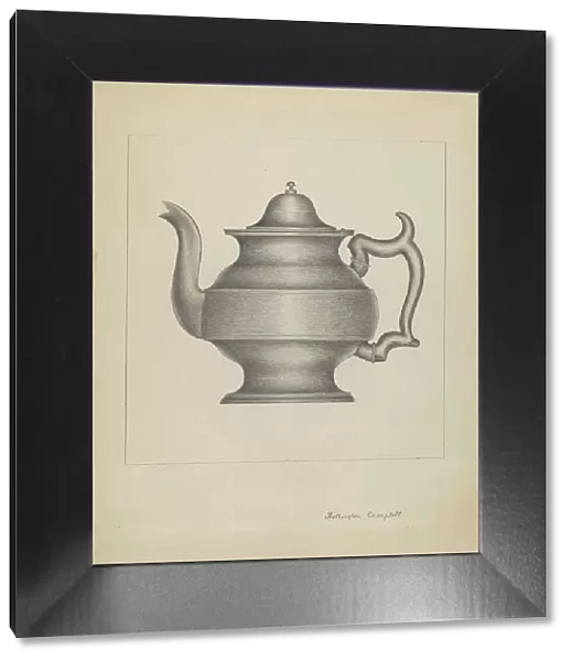 Pewter Teapot, c. 1936. Creator: Rollington Campbell
