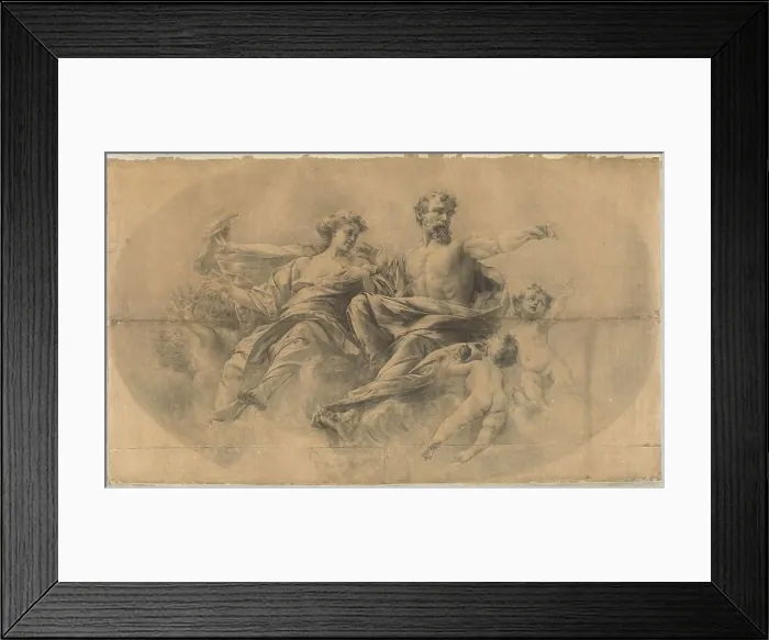 Framed Print : Zeus and Hera, 1895. Creator: Karel Vitezslav Masek Framed Print : Zeus and Hera, 1895. Creator: Karel Vitezslav Masek