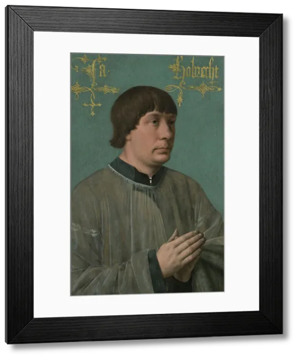 Framed Print : Portrait of the composer Jacob Obrecht (1453-1505), 1496. Creator: Massys, Quentin Framed Print : Portrait of the composer Jacob Obrecht (1453-1505), 1496. Creator: Massys, Quentin