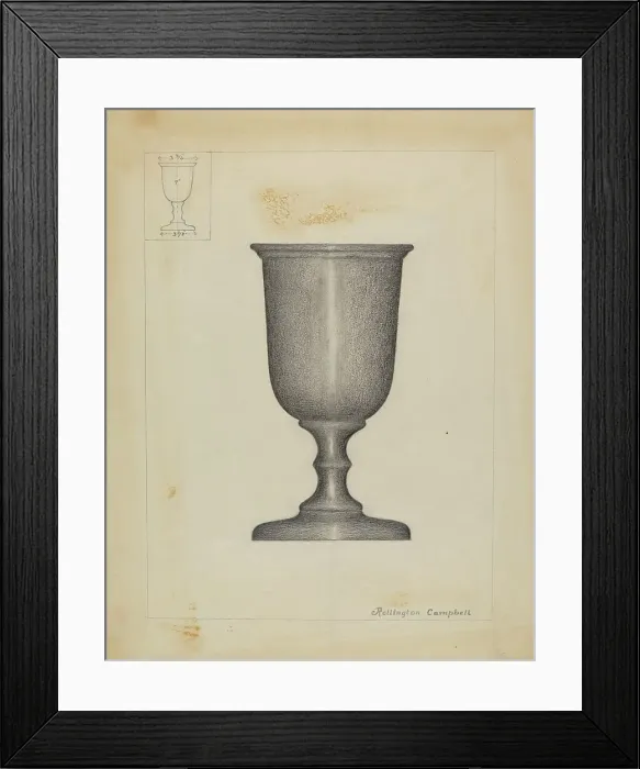Framed Print : Pewter Cup, 1935 / 1942. Creator: Rollington Campbell Framed Print : Pewter Cup, 1935 / 1942. Creator: Rollington Campbell