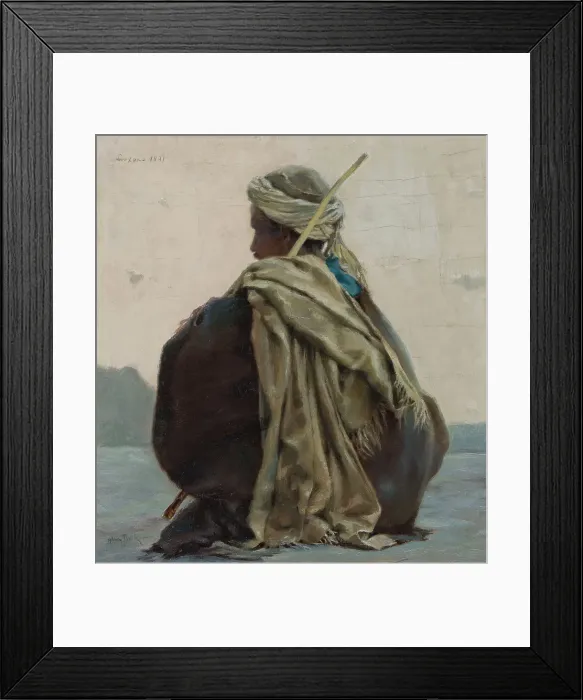 Framed Print : Luxor, seated Arab, three-quarters turned away, 1891. Creator: Henry Brokman Framed Print : Luxor, seated Arab, three-quarters turned away, 1891. Creator: Henry Brokman
