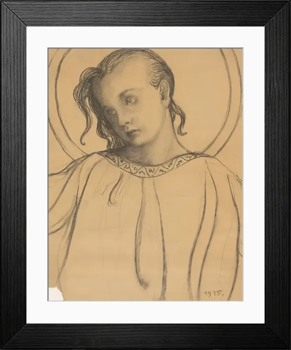 Framed Print : Angel, 1915. Creator: Karel Vitezslav Masek Framed Print : Angel, 1915. Creator: Karel Vitezslav Masek
