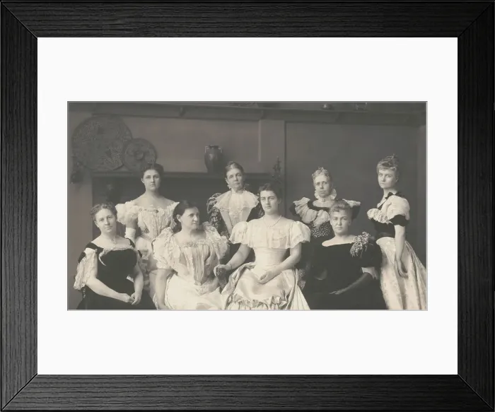 Framed Print : Group portrait of Mrs. Frances (Folsom) Cleveland and the ladies of the Cabinet... c1897. Creator: Frances Benjamin Johnston Framed Print : Group portrait of Mrs. Frances (Folsom) Cleveland and the ladies of the Cabinet... c1897. Creator: Frances Benjamin Johnston