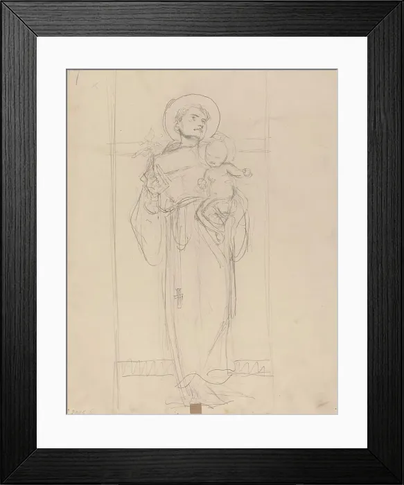 Framed Print : Standing Saint holding the Christ Child, 1896. Creator: Karel Vitezslav Masek Framed Print : Standing Saint holding the Christ Child, 1896. Creator: Karel Vitezslav Masek