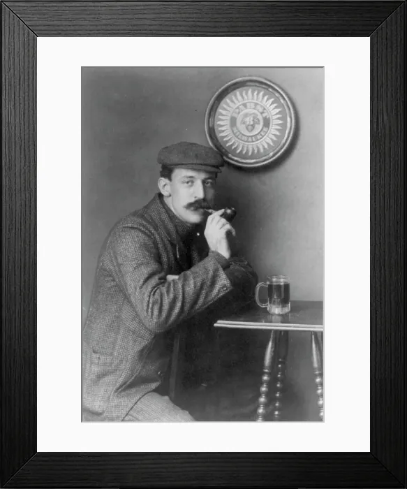 Framed Print : Man at table with pipe and mug under Pabst - Milwaukee sign - C.C. Jones, between c1890 and c1910. Creator: Frances Benjamin Johnston. Man at table with pipe and mug under Pabst - Milwaukee sign - C.C. Jones, between c1890 and c1910 Framed Print : Man at table with pipe and mug under Pabst - Milwaukee sign - C.C. Jones, between c1890 and c1910. Creator: Frances Benjamin Johnston. Man at table with pipe and mug under Pabst - Milwaukee sign - C.C. Jones, between c1890 and c1910