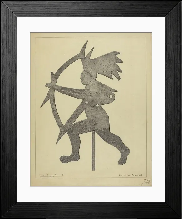 Framed Print : Weather Vane (Indian), c. 1936. Creator: Rollington Campbell Framed Print : Weather Vane (Indian), c. 1936. Creator: Rollington Campbell