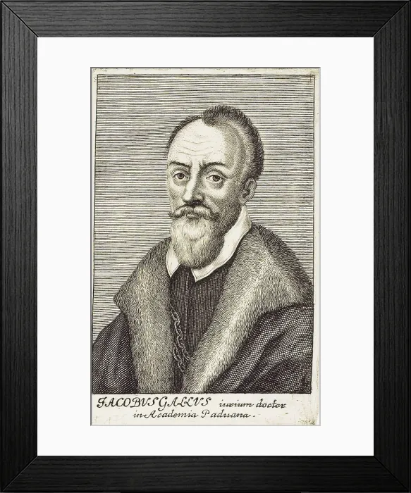 Framed Print : Portrait of the composer Jacobus Gallus (1550-1591), First Half of 17th cen.. Creator: Anonymous Framed Print : Portrait of the composer Jacobus Gallus (1550-1591), First Half of 17th cen.. Creator: Anonymous