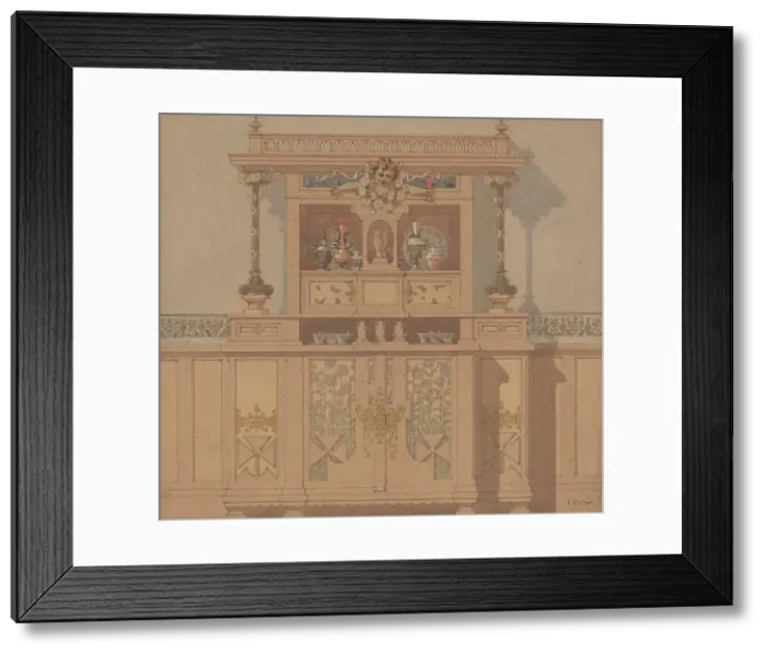 Framed Print : Design for Breakfront, 1900. Creator: Karel Vitezslav Masek Framed Print : Design for Breakfront, 1900. Creator: Karel Vitezslav Masek