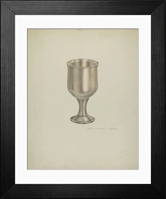 Framed Print : Silver Goblet, c. 1939. Creator: Rose Campbell-Gerke Framed Print : Silver Goblet, c. 1939. Creator: Rose Campbell-Gerke