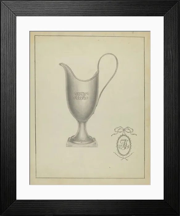 Framed Print : Silver Creamer, c. 1936. Creator: Giacinto Capelli Framed Print : Silver Creamer, c. 1936. Creator: Giacinto Capelli