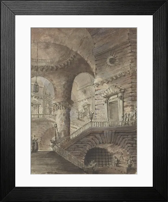 Framed Print : Roman Prison, second half 18th century. Creator: Giovanni Battista Piranesi Framed Print : Roman Prison, second half 18th century. Creator: Giovanni Battista Piranesi