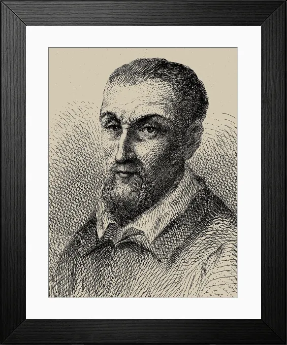 Framed Print : Portrait of the composer Gregorio Allegri (1582-1652). Creator: Deblois, Charles Alphonse (1822-1883) Framed Print : Portrait of the composer Gregorio Allegri (1582-1652). Creator: Deblois, Charles Alphonse (1822-1883)