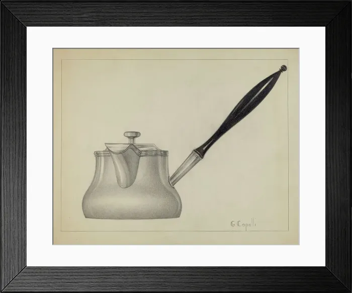 Framed Print : Silver Saucepan with Cover, c. 1936. Creator: Giacinto Capelli Framed Print : Silver Saucepan with Cover, c. 1936. Creator: Giacinto Capelli