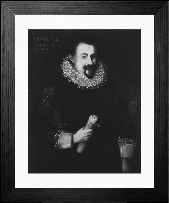 Framed Print : Portrait of the composer Johann Hermann Schein (1586-1630). Creator: Anonymous Framed Print : Portrait of the composer Johann Hermann Schein (1586-1630). Creator: Anonymous